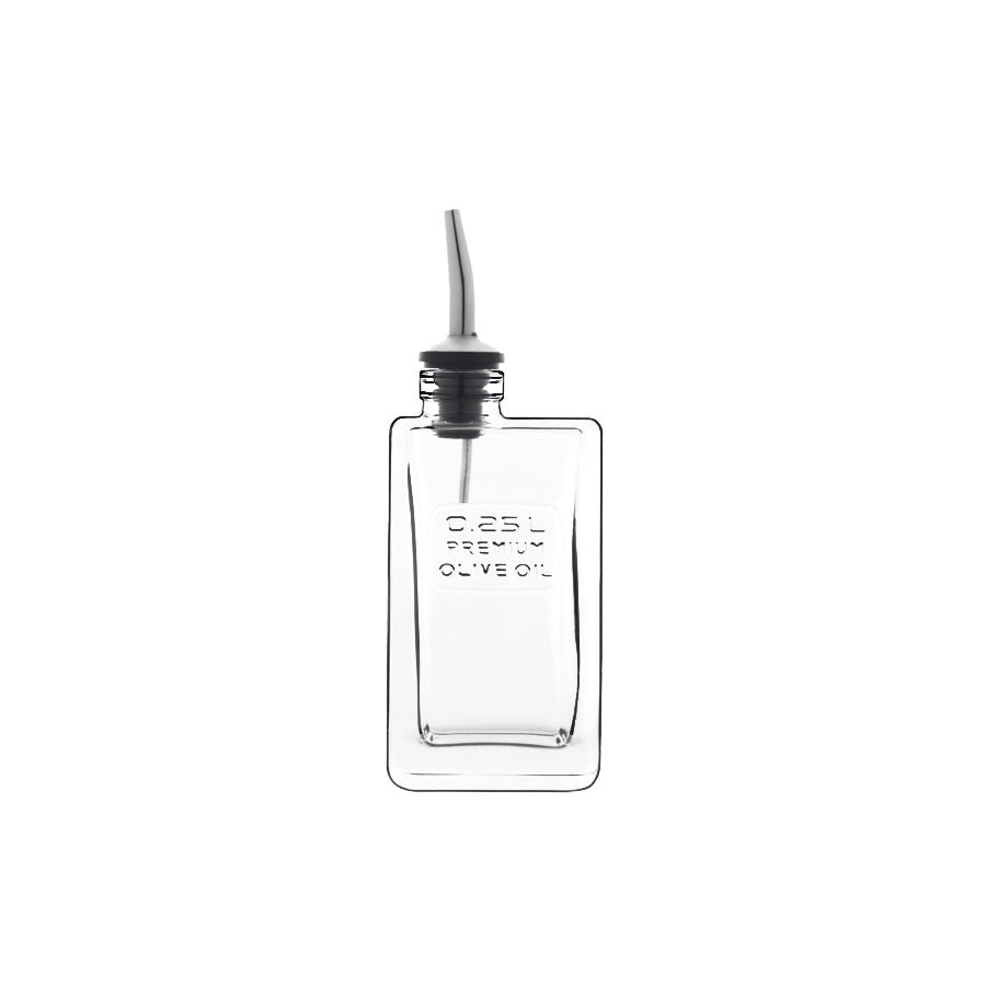 PREMIUM OLIVE OIL BOTTLE WITH SILICONE / STAINLESS STEEL POURER