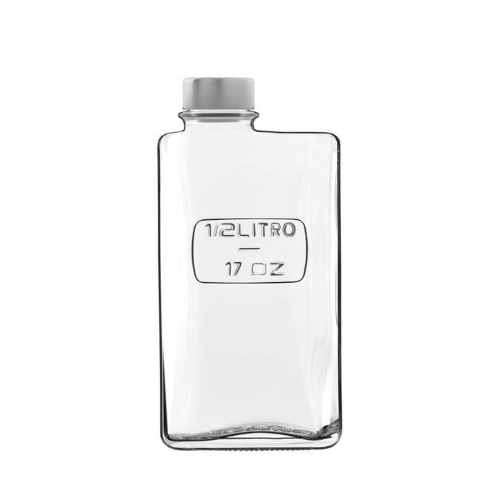 RECTANGULAR GLASS BOTTLE WITH AIRTIGHT SCREW TOP - 500ml