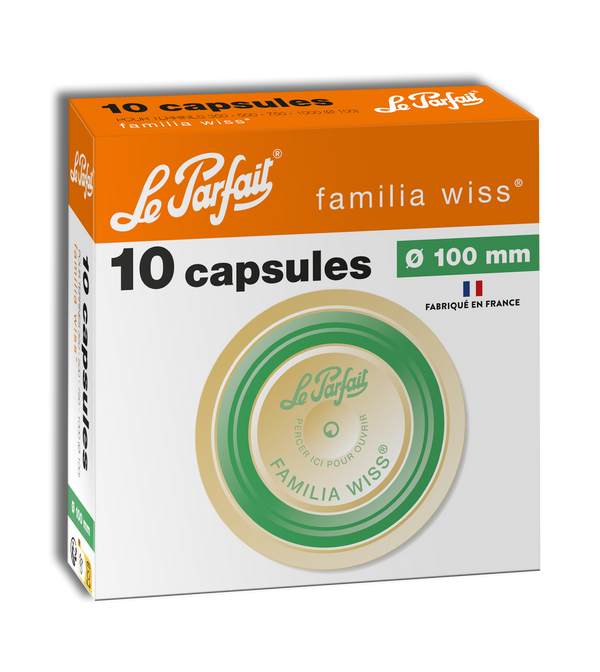 Le Parfait Capsules for Familia Wiss Jars – Box of 10 | 100mm