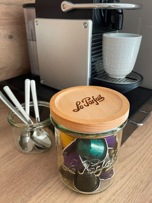 Bistrot Glass Jar with Wooden Lid