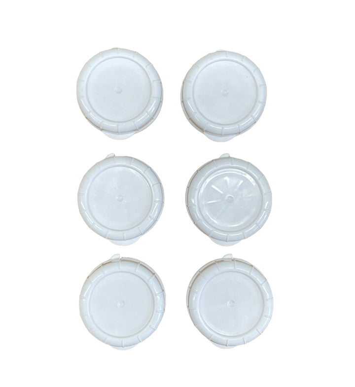 6 Pack Glass Bottle Replacement Caps with Tampered Evident Seal, 48mm Diameter Bottle Lids - Hastingsville