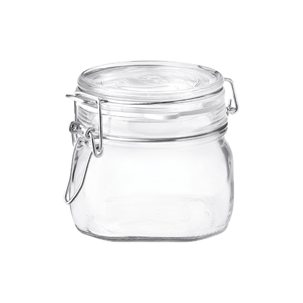 BORMIOLI FIDO CLEAR GLASS 0.5L (17oz) STORAGE JAR - Hastingsville